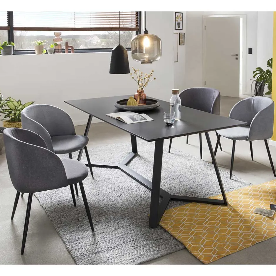 Komplette Essgruppe im Industrial Style - Calist (fünfteilig)^Wohnen Clearance