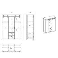 Komplette Schlafzimmereinrichtung Set - Naiavio (fünfteilig)^Wohnen New