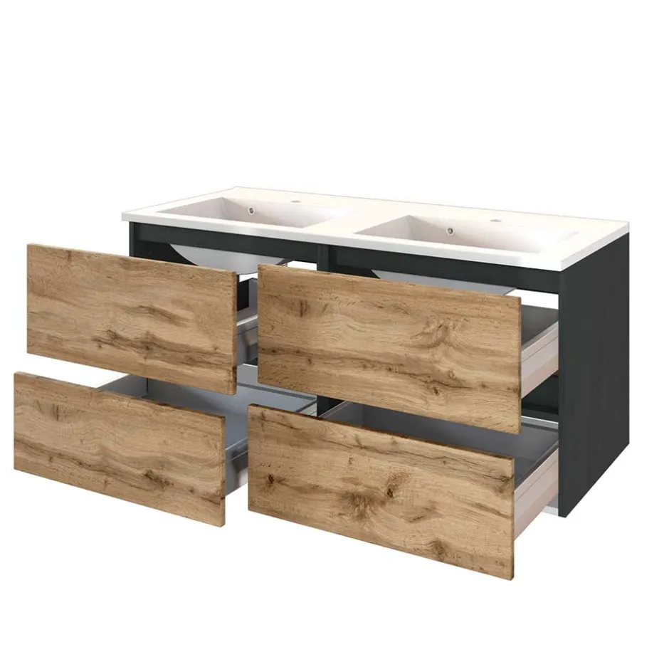 Kompletter Waschtisch doppelt mit Schubladen - Endely^Wohnen Online