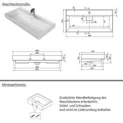 Komplett-Waschtisch für eine Armatur - Ostoro^Wohnen Discount