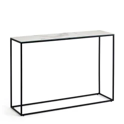 Konsolen Tisch mit Keramik Platte in Marmoroptik - Glancossa^Wohnen Discount