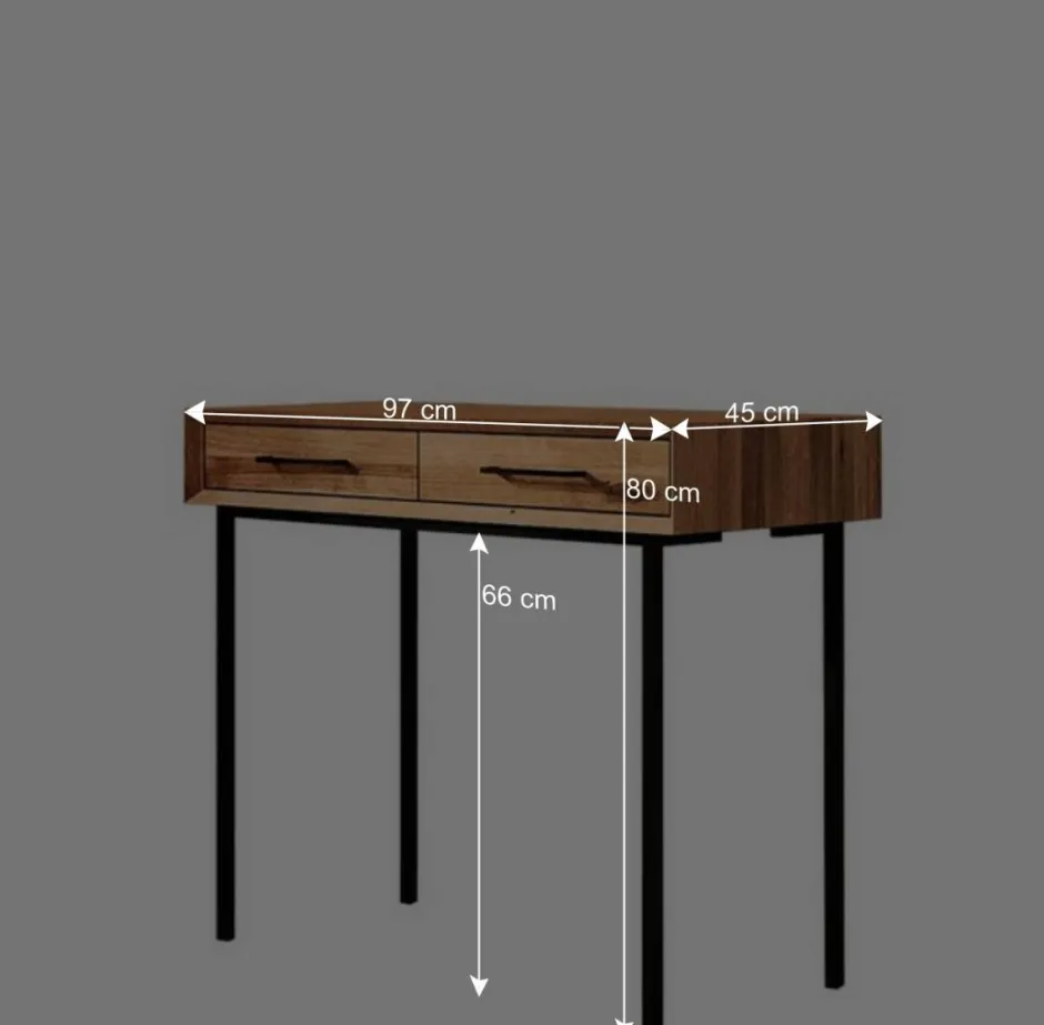 Konsolentisch aus Wildeiche & Metall - Kerfa^Wohnen Online