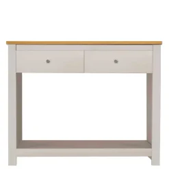 Konsolentisch in Cremeweiß mit Eiche - Langoona^Wohnen Discount