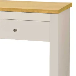 Konsolentisch in Cremeweiß mit Eiche - Langoona^Wohnen Discount