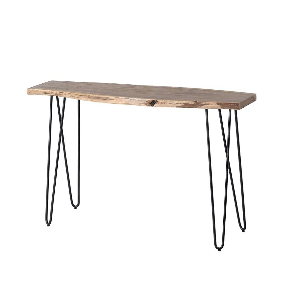 Konsolentisch mit Baumkante Holzplatte Akazie - Cornelys^Wohnen