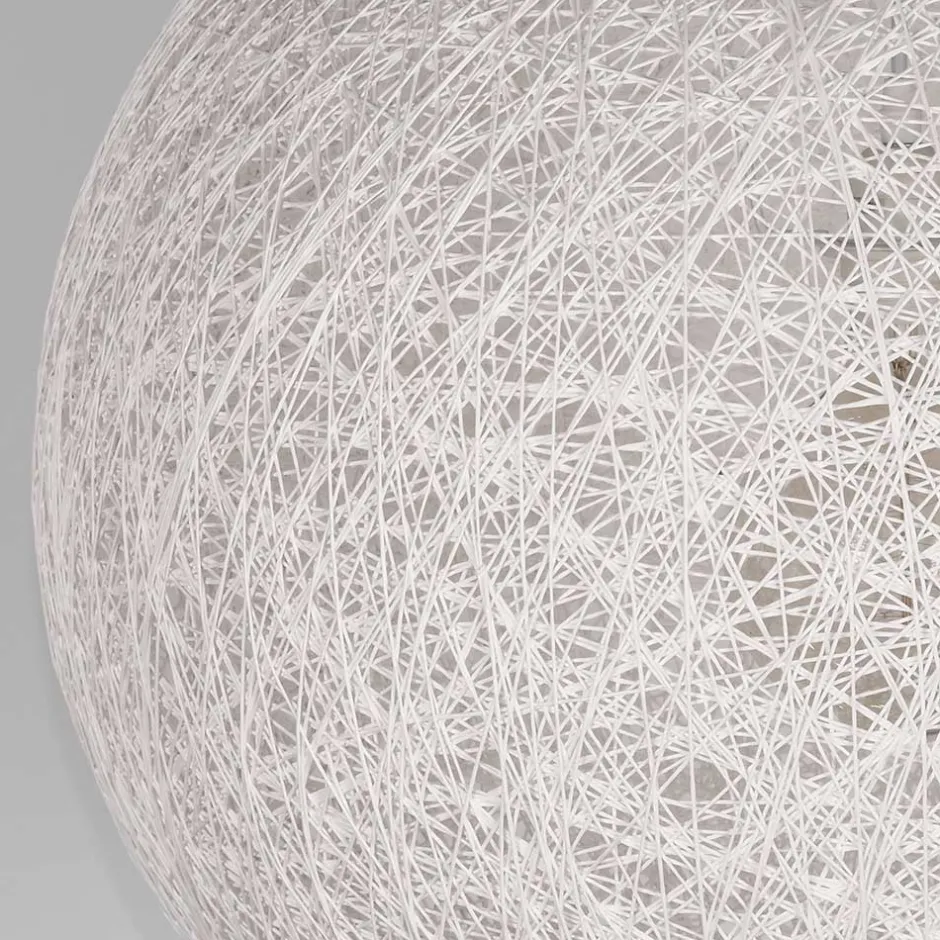 Wohnen Kugelleuchte aus Flachs Gewebe in Weiß - Peso