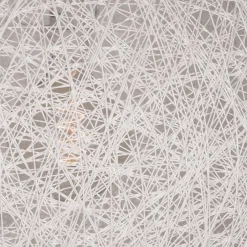 Wohnen Kugelleuchte aus Flachs Gewebe in Weiß - Peso