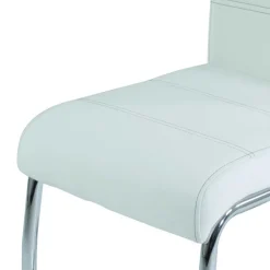 Wohnen Kunstleder Esszimmer Stühle in Weiß - Mengiz (Set)