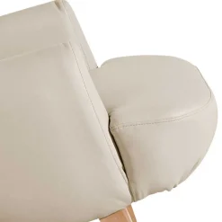 Wohnen Kunstleder Polstersessel in Cremefarben - Durango