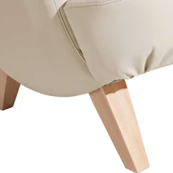 Wohnen Kunstleder Polstersessel in Cremefarben - Durango