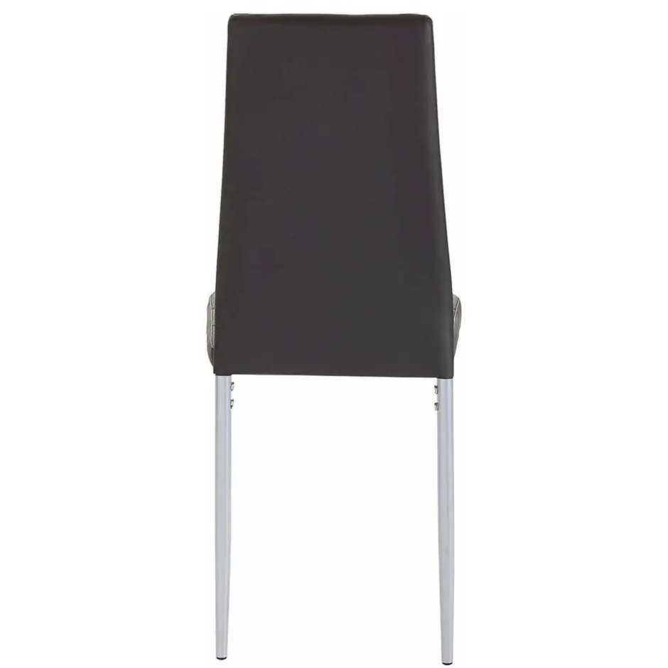 Wohnen Kunstleder Stühle mit hoher Lehne - Sanura (Set)