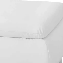 Wohnen Kunstlederhocker in Weiß und Chrom - Niridena