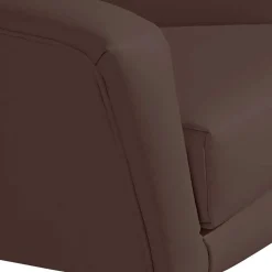 Wohnen Kunstleder-Sessel in Braun und Buche Natur - Astina