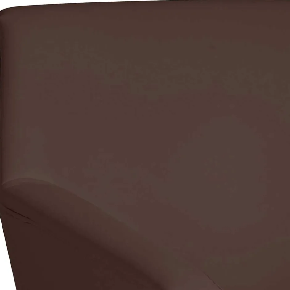 Wohnen Kunstleder-Sessel in Braun und Buche Natur - Astina