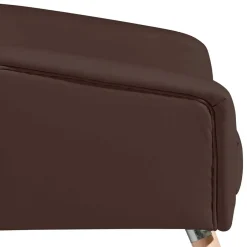 Wohnen Kunstleder-Sessel in Braun und Buche Natur - Astina