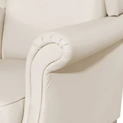 Wohnen Kunstledersessel mit Ohren in Beige - Maduera