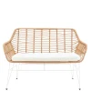 Wohnen Kunstrattan Geflecht Bank in Natur & Weiß - Kerym