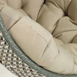 Wohnen Kunstrattan Geflechtsessel hängend mit Gestell - Axinta