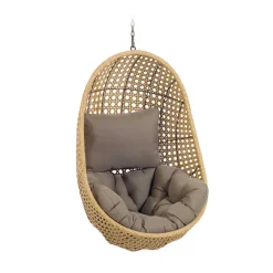 Kunstrattan Hängesessel in Naturoptik Beige - Trokania^Wohnen Discount