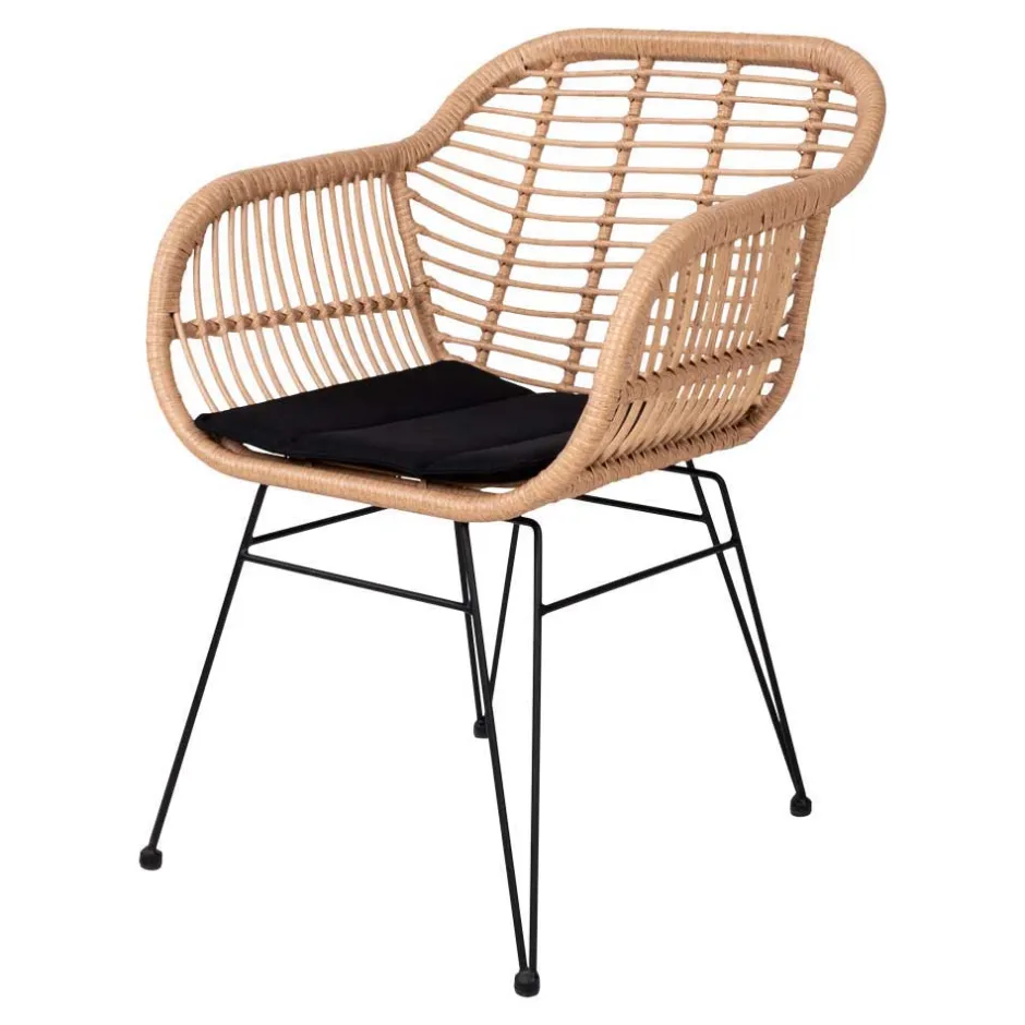 Kunstrattan Tischsessel & Holztisch - Freshna (fünfteilig)^Wohnen