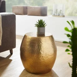 Lackierter Metall-Beistelltisch in Gold - Franc^Wohnen Best