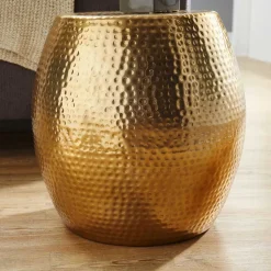 Lackierter Metall-Beistelltisch in Gold - Franc^Wohnen Best