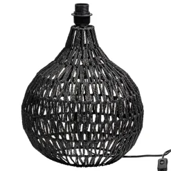 Lampenfuß aus Metall mit Papierkordel Geflecht - Notana^Wohnen Hot