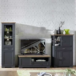 Wohnen Landhaus Anbauwand zweifarbig - Thumbs (dreiteilig)