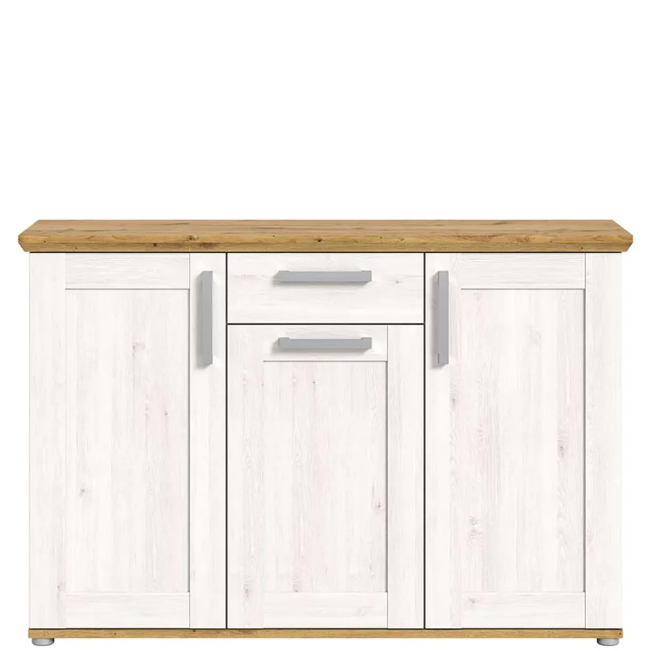 Landhaus Anrichte in Holzoptik Lärche Weiß - Tocella^Wohnen Best