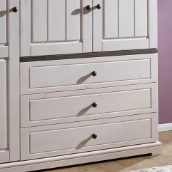 Kinder Wohnen Landhaus Baby Kleiderschrank mit Schubladen - Rimesca