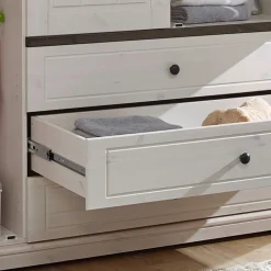 Kinder Wohnen Landhaus Baby Kleiderschrank mit Schubladen - Rimesca