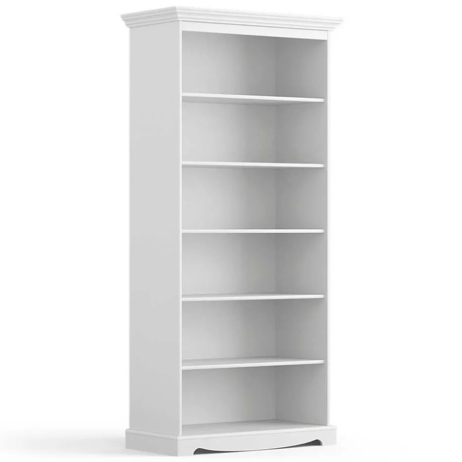 Landhaus Bücherregal in Weiß lackiert - Indico^Wohnen