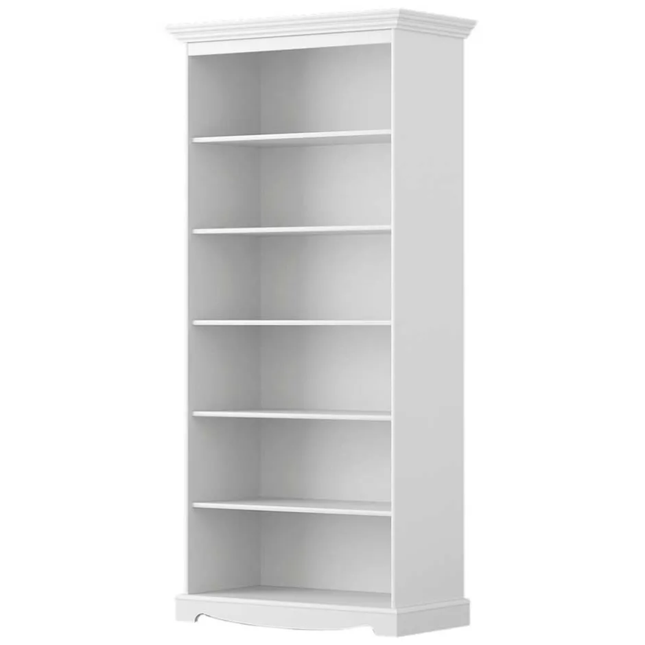 Landhaus Bücherregal in Weiß lackiert - Indico^Wohnen