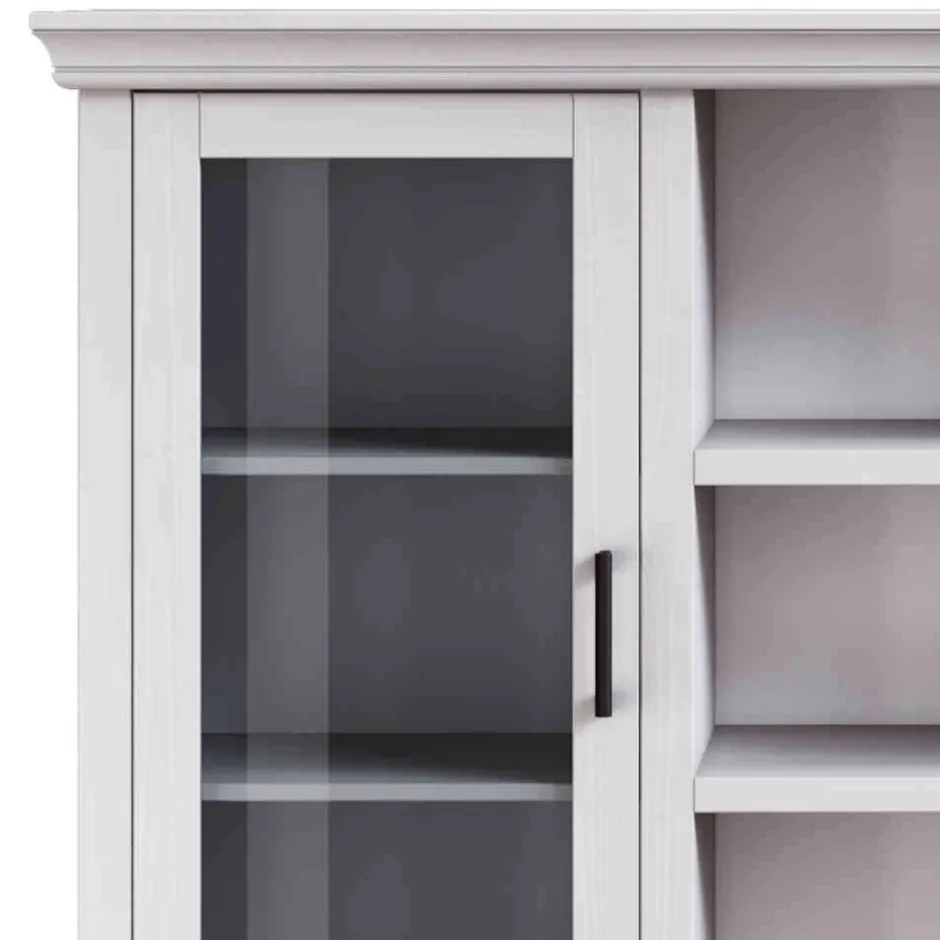 Wohnen Landhaus Buffetschrank in Weiß Kiefer gewachst - Curcay