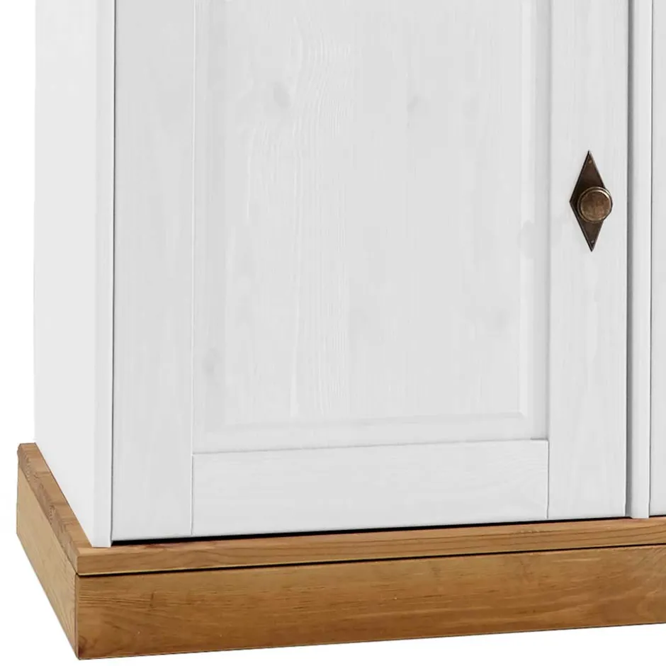 Wohnen Landhaus Buffetvitrine Sibiuta in Weiß