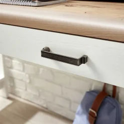 Wohnen Landhaus Computertisch in Weiß & Eiche - Mehady