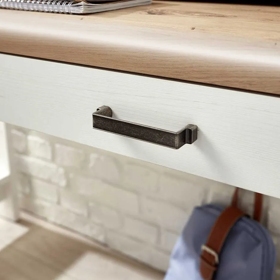 Wohnen Landhaus Computertisch in Weiß & Eiche - Mehady