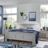 Landhaus Doppelbett in Hellgrau - Ridonna^Wohnen Outlet