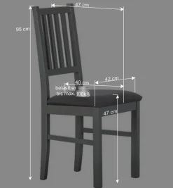 Landhaus Essgruppe in Grau - Nepplan (fünfteilig)^Wohnen