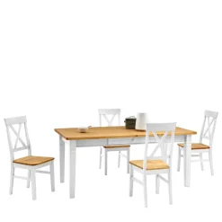 Landhaus Essgruppe Lugon in Weiß (fünfteilig)^Wohnen