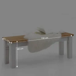 Wohnen Landhaus Essgruppe Sibiuta in Weiß Kiefer massiv (vierteilig)