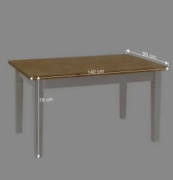 Wohnen Landhaus Essgruppe Sibiuta in Weiß Kiefer massiv (vierteilig)