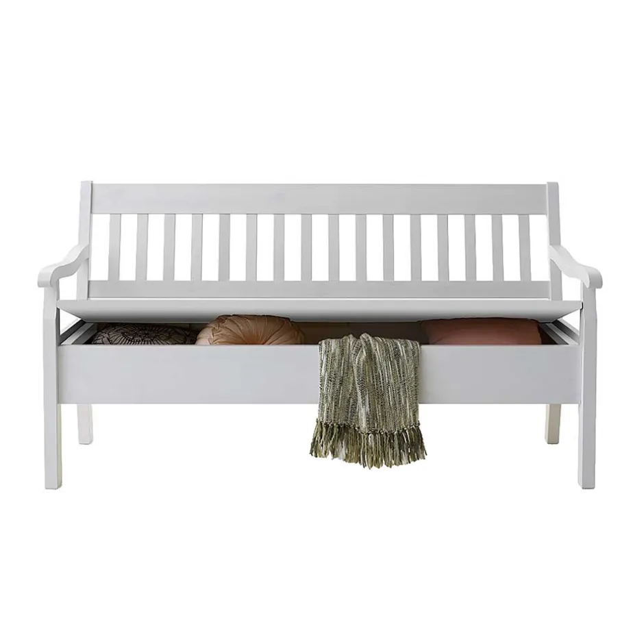 Landhaus Esszimmerbank Zanaris in Weiß^Wohnen