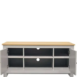 Landhaus Fernseher Unterschrank in Grau & Eiche - Poliesti^Wohnen Online