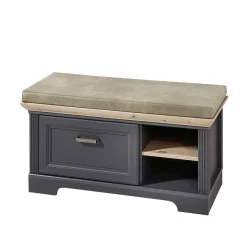 Wohnen Landhaus Flurbank mit Kissen 93x49x41 cm - Thumbs