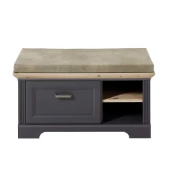 Wohnen Landhaus Flurbank mit Kissen 93x49x41 cm - Thumbs