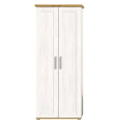 Wohnen Landhaus Flurschrank in Holzoptik Lärche Weiß - Tocella