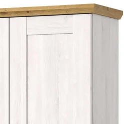 Wohnen Landhaus Flurschrank in Holzoptik Lärche Weiß - Tocella