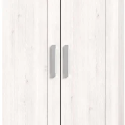 Wohnen Landhaus Flurschrank in Holzoptik Lärche Weiß - Tocella