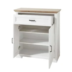 Wohnen Landhaus Garderoben Set in Weiß - Nurelcas (fünfteilig)